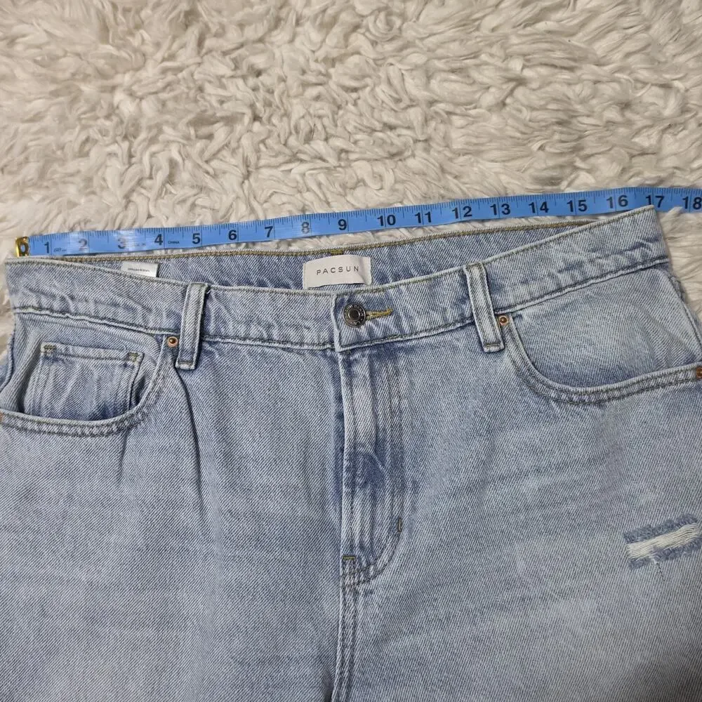 PacSun 90's Boyfriend Jeans Womens Size 30 Blue Denim Distressed Light Wash
